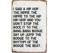 Rappers Delight I Said A Hip Hop Hip Hop Music Indie Music Poster Wedding Lyric Song Art Hip Hop Art Hip Hop Poster Hip Hop Print Novità Targa in metallo Targa Bar Pub Vintage Decorazione murale 8x12