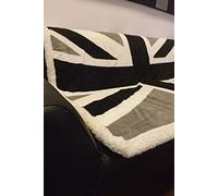 Rapport Bandiera del Regno Unito, Colore: Grigio, Bianco, Nero, Poliestere, Piazza e Mezza, 130 x 160 x 0.15 cm