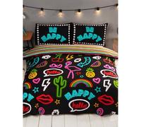 Rapport Be Happy Neon Set Copripiumino - 52% Poliestere, 48% Cotone (AG550)
