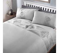 Rapport Boston - Set Copripiumino per Letto Matrimoniale, Colore: Grigio