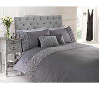 Rapport Duvet Quilt Copripiumino Completo, Cotone e Poliestere, Colore Grigio, Singolo