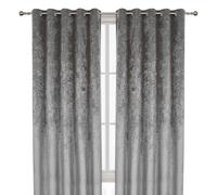 Rapport Home 2 Ideal Textiles-Tende in Velluto Riccio, con Occhielli, 168 x 228 cm, Colore: Argento, Poliestere, 1 x 229 x 168 cm