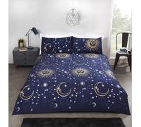 Rapport Home Celestial - Set copripiumino in policotone, blu navy, 3 pezzi, matrimoniale