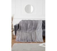 Rapport Home Coperta in visone a coste, 150 x 200 cm, colore: Argento
