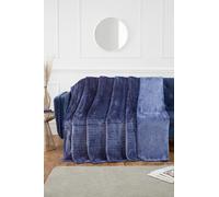 Rapport Home Coperta in visone a coste, 150 x 200 cm, colore: Indaco