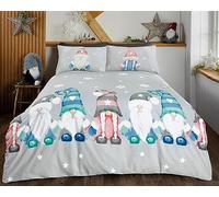 Rapport Home Gonk Family - Set copripiumino reversibile in microfibra, motivo natalizio