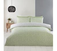 RAPPORT Home Helston - Set copripiumino con federe, per letto matrimoniale, colore: verde