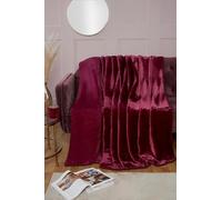 Rapport Home Lussuosa coperta in visone tinto (150 x 200 cm) melanzana