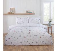 Rapport Home Meadow - Set copripiumino in 100% flanella di cotone spazzolato, per letto super king size, motivo floreale