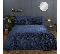 Rapport Home Paloma - Set copripiumino in velluto (doppio, blu navy)