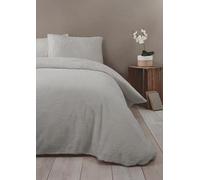 Rapport Home Pile-Piumino Argento-King Rapport-Set Copripiumino Super Morbido e Caldo, Poliestere