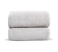 Rapport Home Rapport - Set di 2 Asciugamani per Waffle da 480 g/m², Cotone, Storm, 2 Pezzi