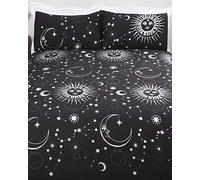 Rapport Home Set copripiumino celestiale, in policotone, nero, 3 pezzi, king size