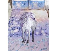 Rapport Home Set Copripiumino King Size Rapport-Magic Unicorno, Poliestere, Viola