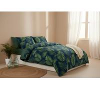 Rapport Home Set copripiumino per letto king size, in microfibra 180 fili, con 2 federe, morbido, facile da pulire, certificato Oeko-Tex, 230 x 220 cm, colore: verde tropicale