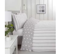Rapport Home Set copripiumino singolo in microfibra spazzolata a 180 fili, colore: grigio