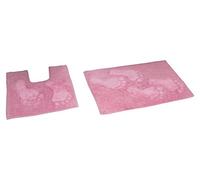 Rapport Home Set di tappetini da Bagno e piedistallo Feet, Cotone, Colore: Rosa, 80 x 50 x 2 cm