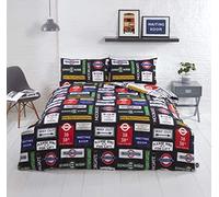 Rapport Home TFL (Transport for London) Signs, set copripiumino per letto singolo