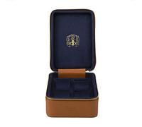 Rapport HydePark 4 - Custodia per orologio con cerniera, in pelle marrone chiaro