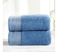 Rapport Mayfair 2 Pezzi Set Asciugamani Bagno 100% Cotone Metallico Accenti