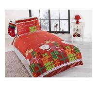 Rapport New Set Copripiumino Singolo Cotone Misto Natale Santa E Rudolph