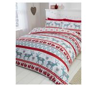 Rapport Scandi Cotone Spazzolato Natale Set Copripiumino - 100% Cotone (AG970)