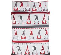 Rapport Home Rapport Single Festive Gonks-Set Copripiumino, Policotone, Multi, King
