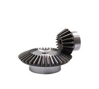 Rapporto di velocità degli ingranaggi conici di precisione da 1:2 a 1:8 Ingranaggi di trasmissione a 90 gradi 0,5/0,75/1/1,5/2/2,5/3 Modulo 45# Acciaio Pignone 24-70T(4PCS,2.2M18T-27T)