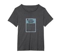 Rapporto sui Sentimenti feriti: Modulo di Supporto emotivo umoristico Maglietta, Donna Plus-Size, Grigio Scuro, 1X