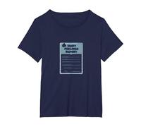 Rapporto sui Sentimenti feriti: Modulo di Supporto emotivo umoristico Maglietta, Donna Plus-Size, Navy, 1X
