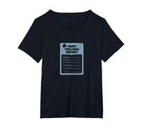 Rapporto sui Sentimenti feriti: Modulo di Supporto emotivo umoristico Maglietta, Donna Plus-Size, Nero, 1X