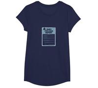 Rapporto sui Sentimenti feriti: Modulo di Supporto emotivo umoristico Maglietta, Ragazze, Navy, S