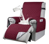 RAPRAP Copripoltrona Relax Reclinabile, 100% Impermeabile Copri Poltrona Relax Reclinabile 1 Posto con 6 Tasche, 25Inch,Rosso,1 Seater