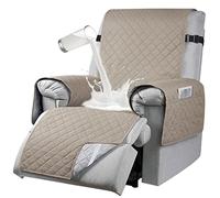 RAPRAP Copripoltrona Relax Reclinabile, 100% Impermeabile Copri Poltrona Relax Reclinabile 1 Posto con 6 Tasche, 25Inch,Cachi,1 Seater