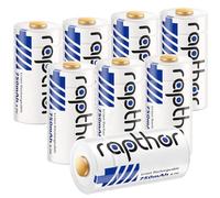 Rapthor 123A Batteria ricaricabile 750mAh ad alta capacità 3.7V compatibili con Arlo VMC3030/VMK3200/VMS3330/3430/Torce per telecamere di sicurezza wireless Rilevatore di fumo