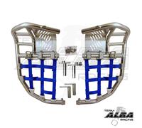 Raptor 660 Nerf Bars Pro Peg Heel Guards Alba Racing Argento Blu 203 T7 SL