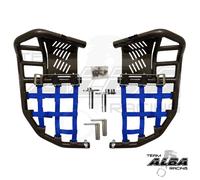 Raptor 660 Nerf Bars Pro Peg Heel Guards Alba Racing Nero Blu 203 T7 BL