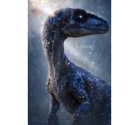 Raptor Galaxy Journal: A Stunning Notebook Featuring a Realistic Full-Body Raptor Dinosaur with Glittering Light, Cosmic Rays, and a Galaxy Background ... Creativity, and Prehistoric Space Adventures