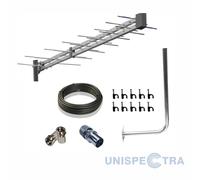 “Raptor” Kit Log Tavola Periodica Digitale HD TV Freview Antenna + Cavo Staffa