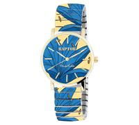 Raptor Orologio da donna Frida Kahlo Edition con cordino, orologio da polso di alta qualità in acciaio inox, regalo per moglie, fidanzata o madre con scatola per orologi, Multicolore - Crema con gigli