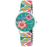 Raptor Orologio da donna Frida Kahlo Edition con cordino, orologio da polso di alta qualità in acciaio inox, regalo per moglie, fidanzata o madre con scatola per orologi, Blu, Contemporaneo