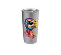 Raptor Velociraptor Dinosauro Amo i Dinosauri Raptor Bicchiere termico in acciaio inox doppia parete