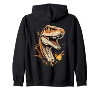 Raptor Velociraptor Dinosauro Amo i Dinosauri Raptor Felpa con Cappuccio