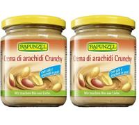 Rapunzel, Crema di arachidi crunchy con sale e arachidi in pezzi bio, 250g (Confezione da 2)