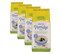 Rapunzel, Porridge d'avena basis bio, senza zuccheri, 500g (Confezione da 4)