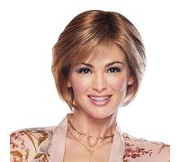 Raquel Welch Muse - Parrucca sintetica con pizzo frontale e monofilamento in SS29/33 Iced Pumpkin Spice, taglia cuffia: media, lunghezza: corta