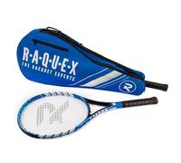 Raquex Borsa per racchette da tennis, blu o nera, custodia per racchette da tennis, borsa per racchette da squash e badminton per due racchette e accessori con tracolla (Blu)