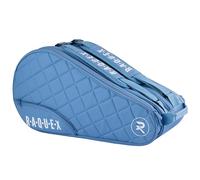 Raquex Elite, borsa per racchette da paddle/pickleball, per 4 racchette, blu o nero, in pelle sintetica, trapuntata, per uomo e donna, fodera termica e protezione imbottita per racchette, regalo di