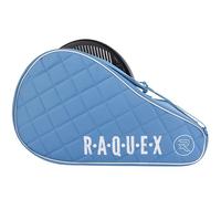 Raquex Elite - Custodia per Racchetta da Padel - Nera o Blu, per 1 Racchetta. Borsa da padel trapuntata in pelle sintetica, per uomo e donna, imbottita, regalo di lusso (Blu)