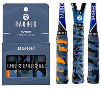 Raquex Nastro Adesivo Mimetico Evoke - Nastro per Impugnatura per Racchette da Tennis - Nastro Antiscivolo per Racchette da Tennis, Badminton e Squash - Confezione da 3 (Mimetica Mista)